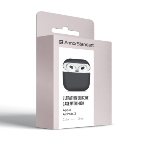 Чехол для наушников Armorstandart Ultrathin Silicone Case для Apple AirPods 3 Lavander Grey (ARM60298)