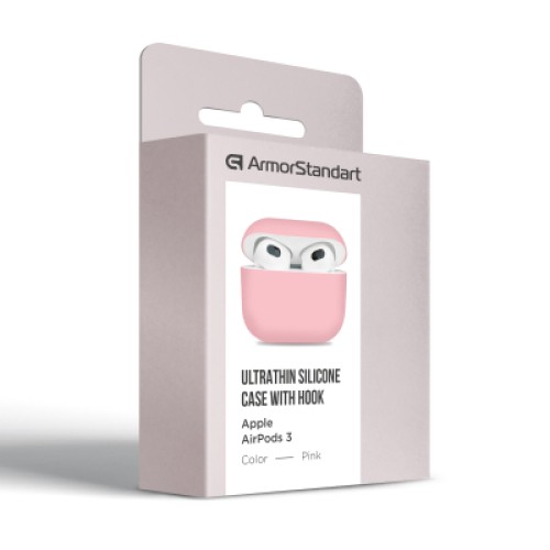Чехол для наушников Armorstandart Ultrathin Silicone Case для Apple AirPods 3 Pink (ARM60288)