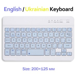 Клавіатура BeCover Bluetooth UA Light Blue (713410)