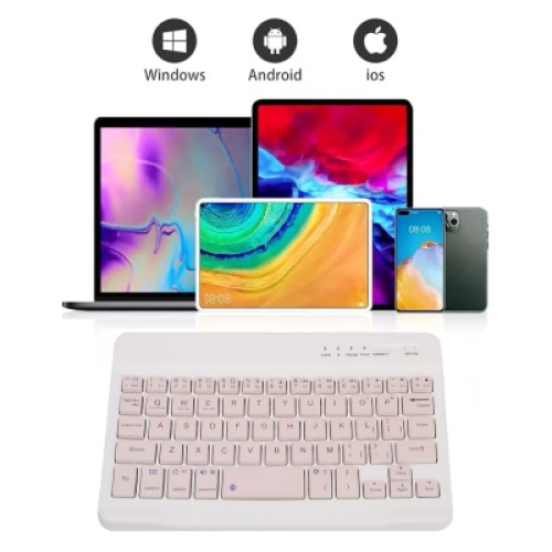 Клавиатура BeCover Bluetooth UA Pink (713411)
