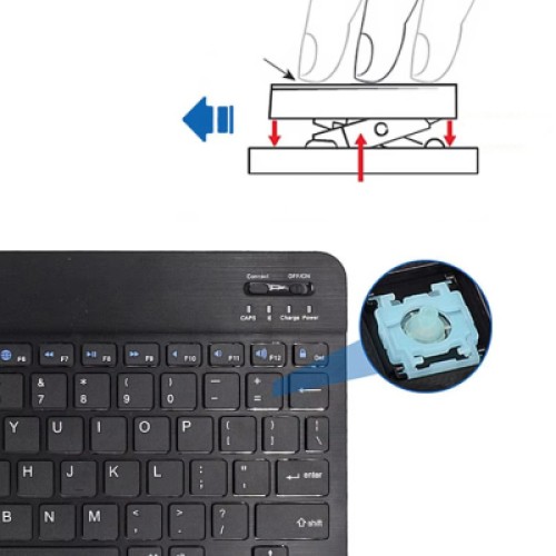 Клавиатура BeCover (245х150 мм) Bluetooth UA Black (713405)