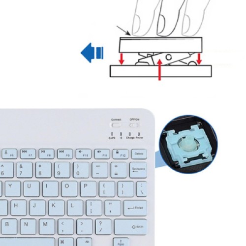 Клавиатура BeCover (245х150 мм) Bluetooth UA Light Blue (713407)