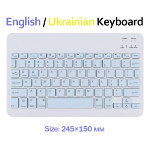 Клавіатура BeCover (245х150 мм) Bluetooth UA Light Blue (713407)