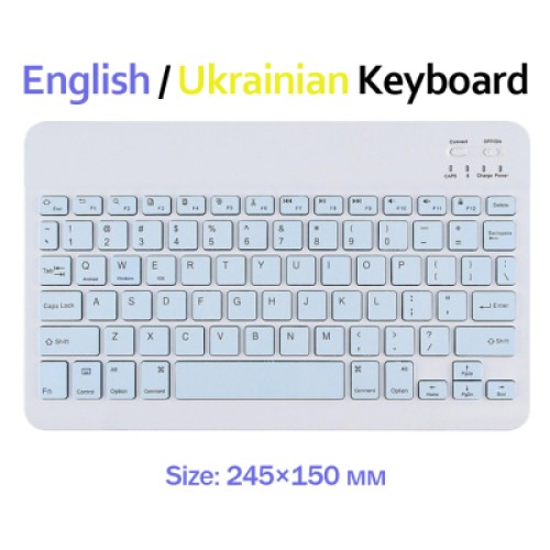 Клавиатура BeCover (245х150 мм) Bluetooth UA Light Blue (713407)