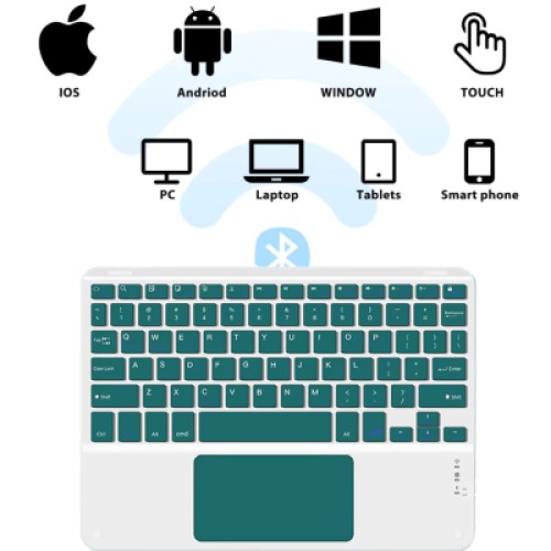 Клавиатура BeCover with TouchPad Bluetooth UA Dark Green (713404)