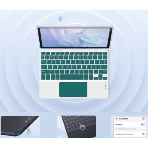 Клавиатура BeCover with TouchPad Bluetooth UA Dark Green (713404)