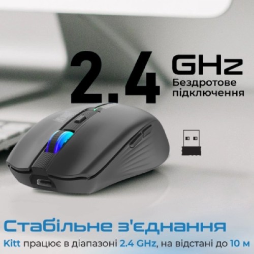 Мышка Promate Kitt Wireless Black (kitt.black)
