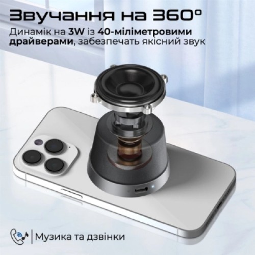 Акустическая система Promate Punch 3 Вт Black (punch.black)