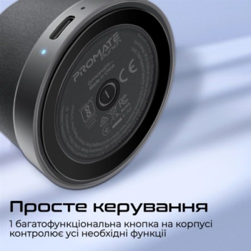 Акустическая система Promate Punch 3 Вт Black (punch.black)