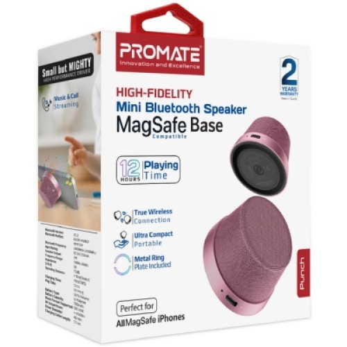 Акустическая система Promate Punch 3 Вт Pink (punch.pink)