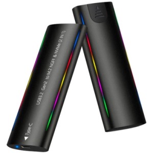Карман внешний Dynamode M.2 SSD NVMe/SATA combo USB3.2 GEN2 Type-C aluminium black (DM-CAD-SSD10)