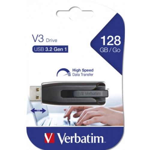 USB флеш накопитель Verbatim 128GB Store 'n' Go V3 Black USB 3.0 (49189)