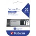 USB флеш накопитель Verbatim 32GB Secure Pro with 256 AES USB 3.2 (98665)