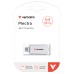 USB флеш накопитель Verbatim 64GB Plectra White USB-C (30228)