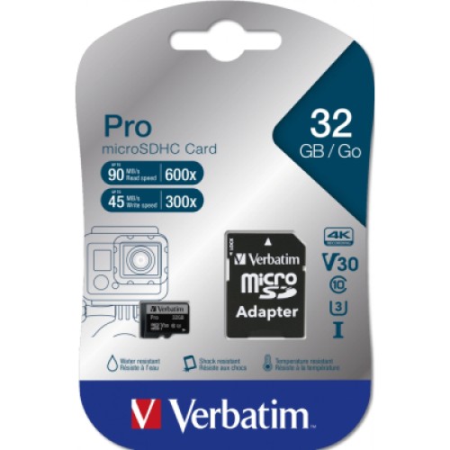 Карта памяти Verbatim 32GB microSDXC class 10 UHS-III PRO (47041)