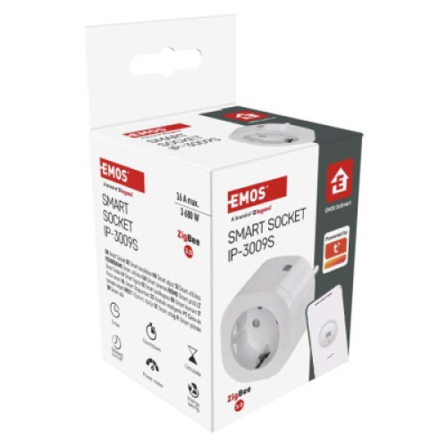 Умная розетка WIFI P5533 GoSmart, ZigBee 3.0, IP44 EMOS (P5533)