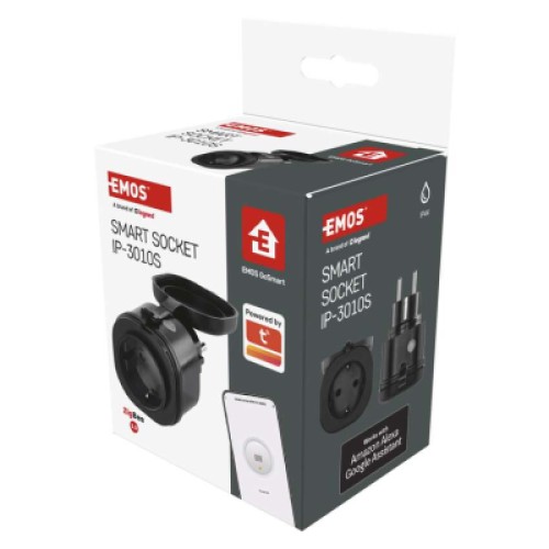 Умная розетка WIFI P5534 GoSmart, ZigBee 3.0, IP44 EMOS (P5534)