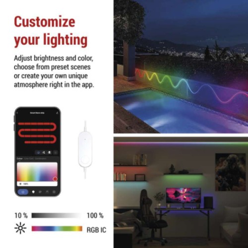 Светодиодная лента EMOS ZPW313I NEON white 3 m 24 Вт RGBIC WiFi (ZPW313I)