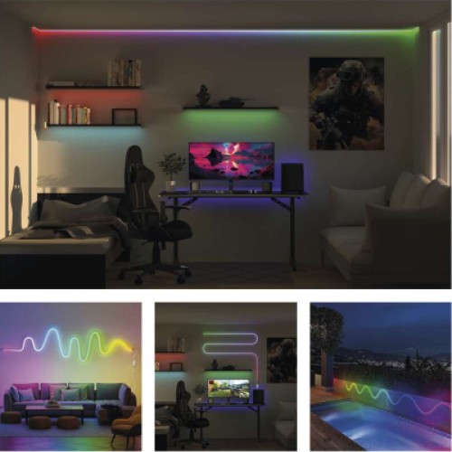 Светодиодная лента EMOS ZPW513I NEON white 5 m 33 Вт RGBIC WiFi (ZPW513I)