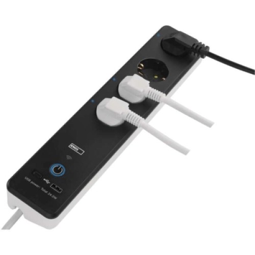 Сетевой удлинитель EMOS P1422SM 2m 4 роз. 1xUSB-A 1xUSB-C Wi-Fi 1,5мм2 (P1422SM)