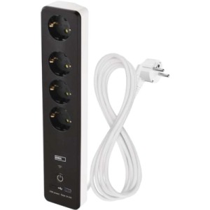 Сетевой удлинитель EMOS P1422SM 2m 4 роз. 1xUSB-A 1xUSB-C Wi-Fi 1,5мм2 (P1422SM)
