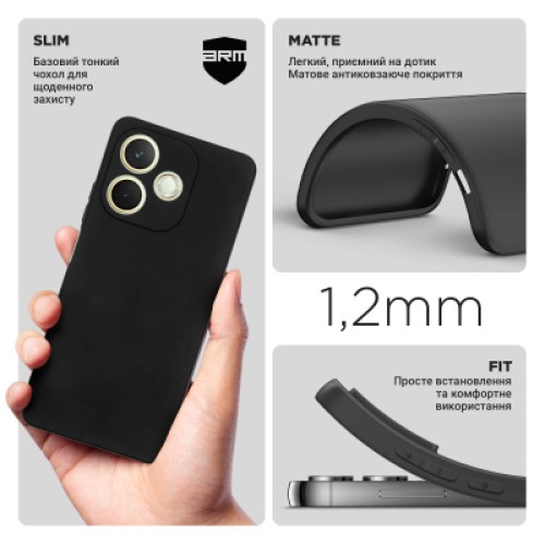 Чехол для мобильного телефона Armorstandart Matte Slim Fit OPPO A5 Pro 4G / A5 Pro 5GBlack (ARM85386)
