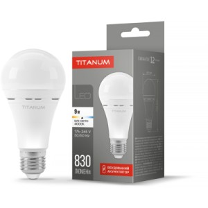 Лампочка TITANUM A68 9W E27 4000K 220V (TL-EMA68-09274)