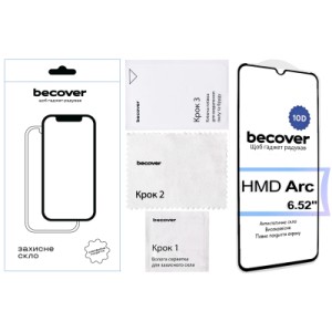 Стекло защитное BeCover HMD Arc 10D Black (713572)