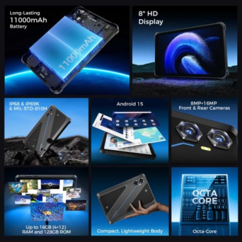 Планшет OUKITEL RT3 plus 8" 4/128GB/ NFC / LTE Blue (6941749808530)