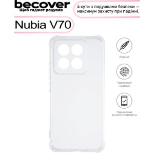 Чохол до мобільного телефона BeCover Nubia V70 Clear (713566)