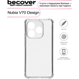 Чохол до мобільного телефона BeCover Nubia V70 Design Clear (713567)