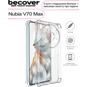 Чохол до мобільного телефона BeCover Nubia V70 Max Clear (713568)