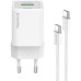 Зарядное устройство ColorWay C101A GaN Mini 20W PD PPS USB-C + USB-A QC4.0 + cable USB-C to USB-C black (CW-CHS062PDC-WT)