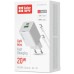 Зарядное устройство ColorWay C101A GaN Mini 20W PD PPS USB-C + USB-A QC4.0 + cable USB-C to USB-C black (CW-CHS062PDC-WT)