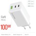 Зарядное устройство ColorWay C101B GaN Mini 100W PD PPS 2xUSB-C + USB-A white (CW-CHS061PD-WT)