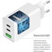 Зарядное устройство ColorWay C101B GaN Mini 100W PD PPS 2xUSB-C + USB-A white (CW-CHS061PD-WT)