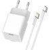 Зарядное устройство ColorWay C101D GaN Mini 20W PD PPS USB-C + cable USB-C to Lightning white (CW-CHS059PDL-WT)