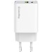 Зарядное устройство ColorWay C101E GaN Mini 45W PD PPS USB-C + USB-A QC4.0 white (CW-CHS060PD-WT)