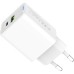Зарядное устройство ColorWay C101E GaN Mini 45W PD PPS USB-C + USB-A QC4.0 white (CW-CHS060PD-WT)