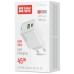 Зарядное устройство ColorWay C101E GaN Mini 45W PD PPS USB-C + USB-A QC4.0 white (CW-CHS060PD-WT)