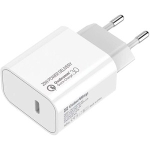 Зарядное устройство ColorWay C102A Power Delivery 20W USB-C + cable USB-C to USB-C 1.0m 3.0A 65W grey (CW-CHS026PD-WT/CBPDCC040-GR)
