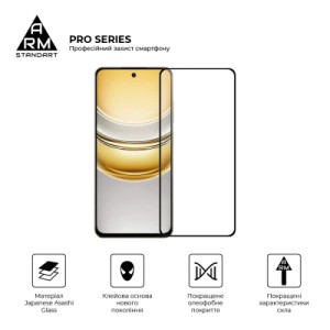 Стекло защитное Armorstandart Pro Realme 14x 5G Black (ARM83557)