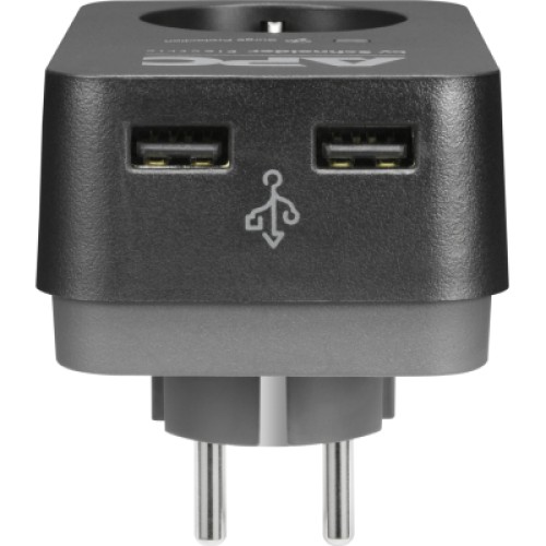 Сетевой фильтр питания APC Essential SurgeArrest 1 Outle, 2 USBt (PME1WU2B-RS)