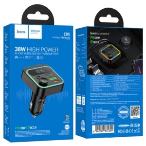 FM модулятор HOCO E85, Black, Box