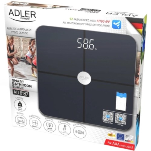 Весы напольные Adler AD 8187 black (AD8187B)