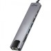 Концентратор Media-Tech USB-C 8-in-1 HDMI 4K/2xUSB-A/2xUSB-C/RJ45/SD/TF/PD 100W USB3.1 (MT5046)