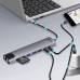 Концентратор Media-Tech USB-C 8-in-1 HDMI 4K/2xUSB-A/2xUSB-C/RJ45/SD/TF/PD 100W USB3.1 (MT5046)