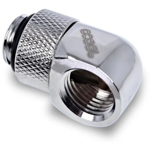 Фитинг для СЖО Alphacool Eiszapfen L-connector rotatable - 4pcs Set - Chrome (17616)