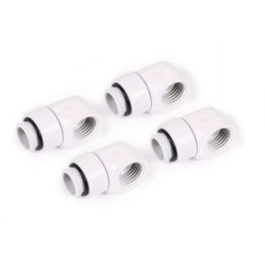 Фитинг для СЖО Alphacool Eiszapfen L-connector rotatable - 4pcs Set - White (17619)