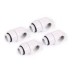 Фитинг для СЖО Alphacool Eiszapfen L-connector rotatable - 4pcs Set - White (17619)